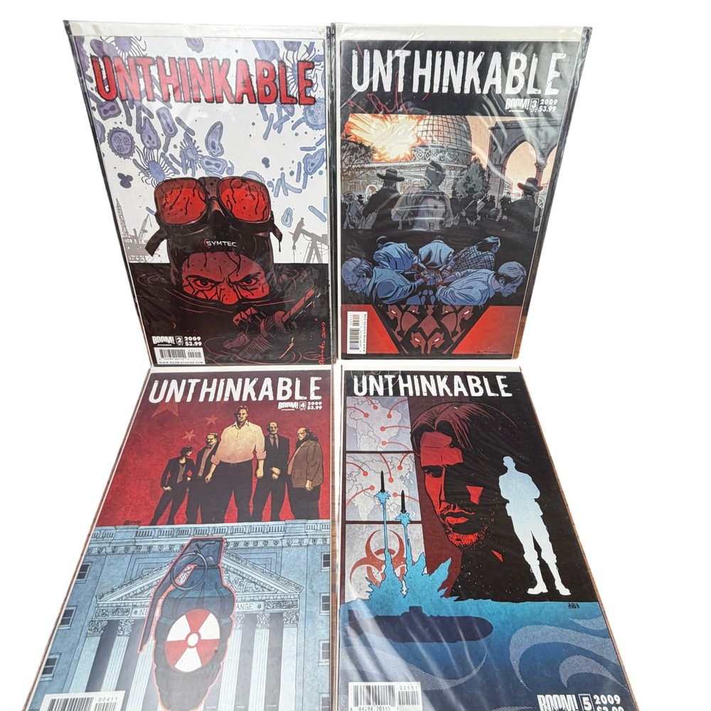 Boom! Studios Unthinkable Comic Book Lot Issues 2 3 4 5 2009 Mark Sable Thriller